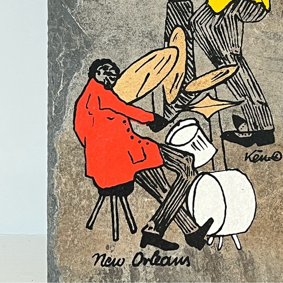 New Orleans Bourbon Original Street Art Plaque on Slate - Picture 8 of 13